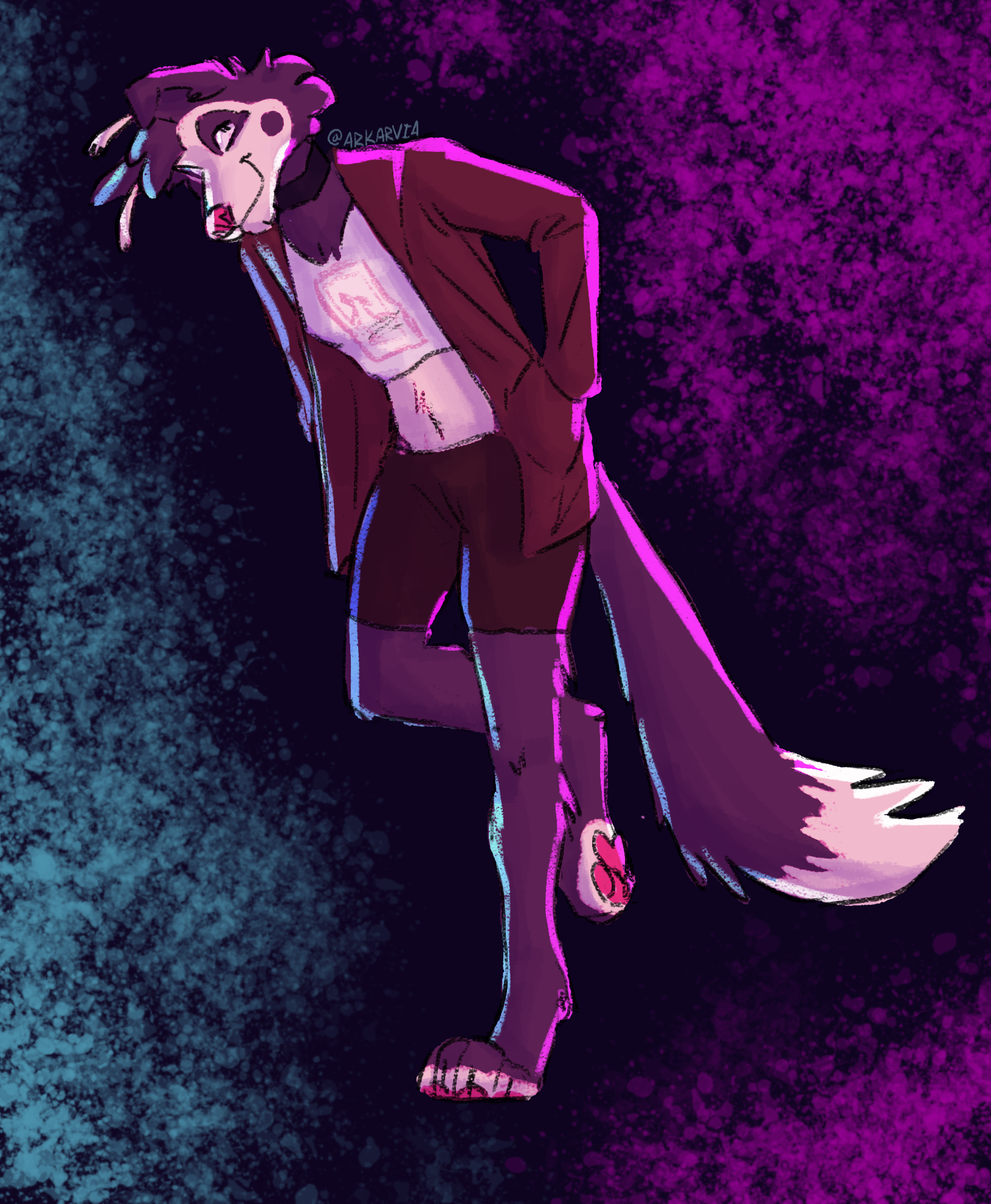 A drawing of a fursona